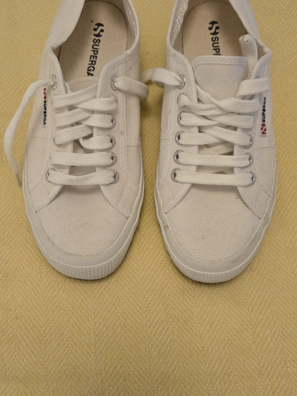 Superga Cotu Women's Classic White Canvas Sneakers - Picture 5 of 6